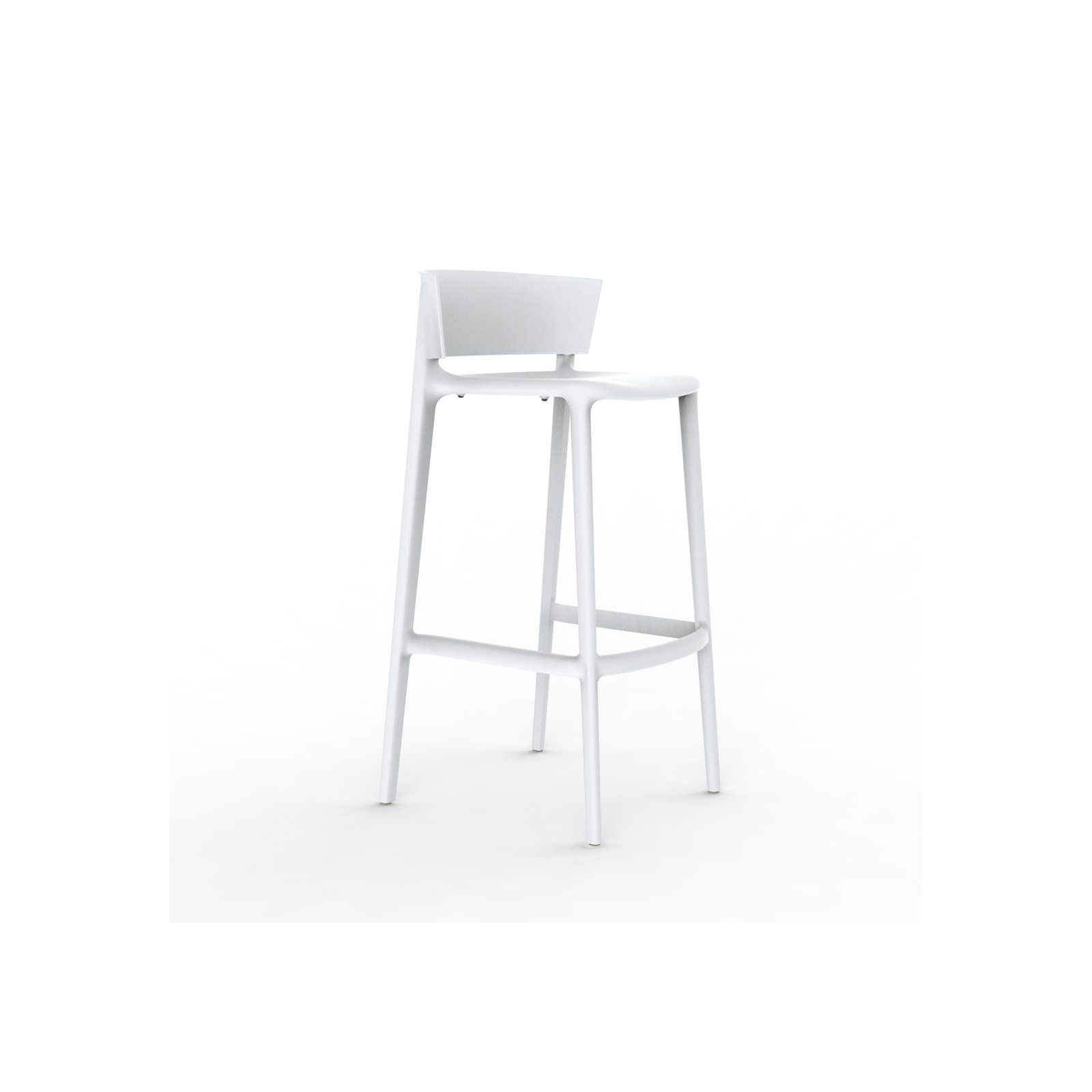 Africa Bar / Counter Stool, White, Counter Stool (26" Seat Height)