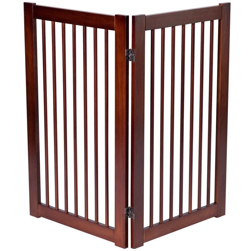 Serpa Wood Free Standing Pet Gate With Door