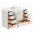 55'' Single Bathroom Vanity with White Quartz Top-93359359