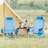 Blue Aluminum Folding Beach Chair(Set Of 2)