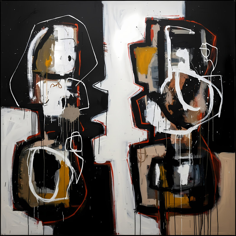 Echoes In Contrast, 54" H x 54" W