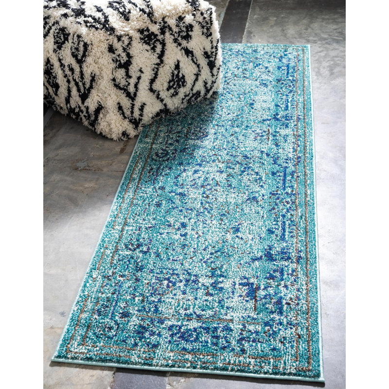Colfin Washable Floral Indoor Rug, Runner 2'2" x 6'9"