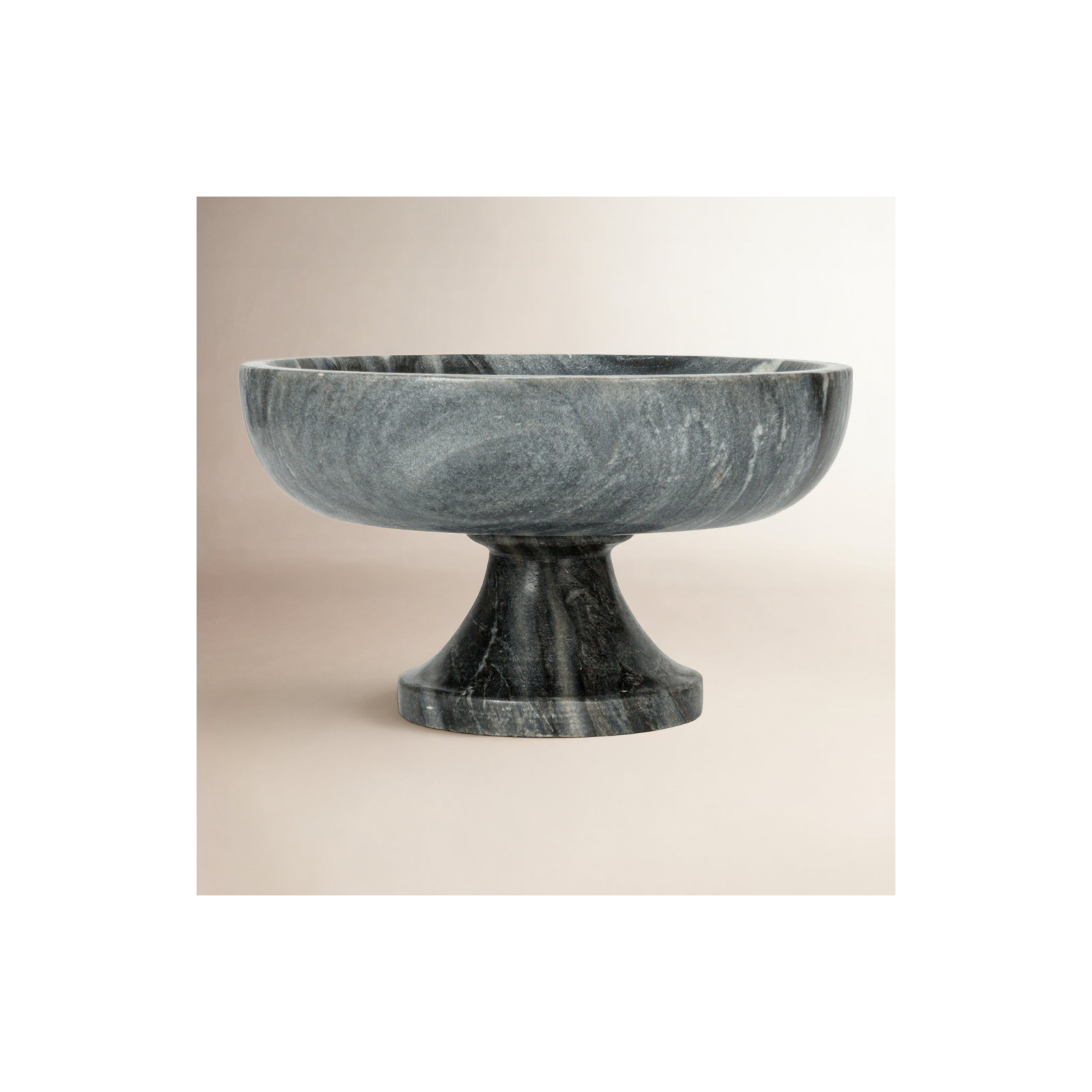 Adelphine Marble Serving Bowl, Gray