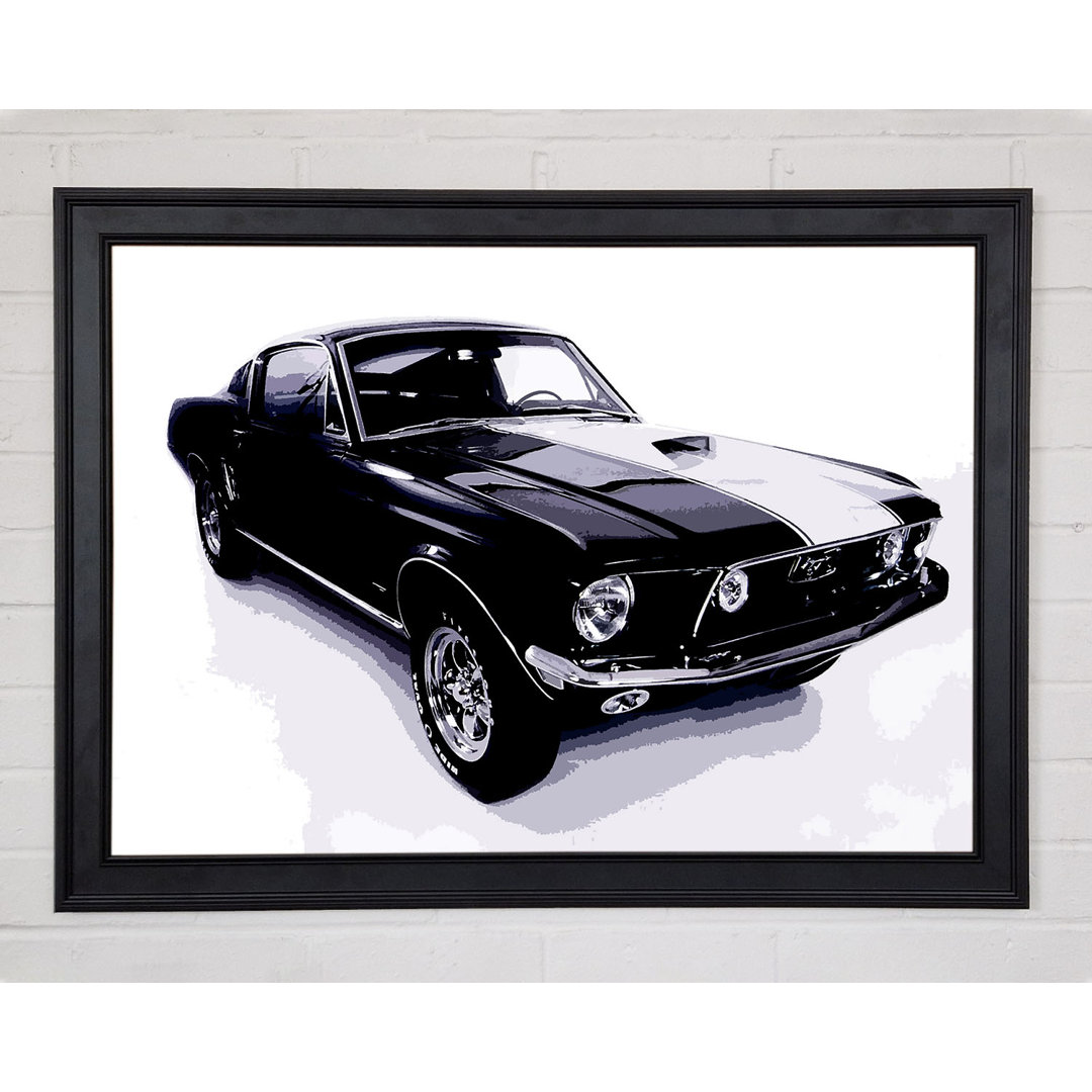 Mustang 67 B N W - Druck