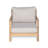 Patio Acacia Wood Chat Set, Club Chair + Coffee Table With Water-Resistant Cushion, Teak + Beige