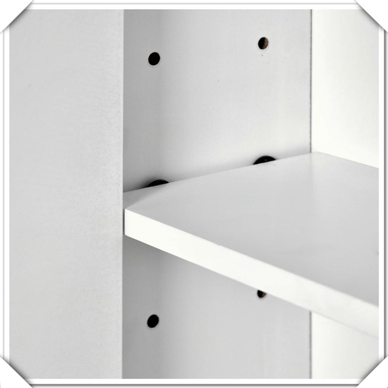 Armoire à pharmacie murale avec miroir et porte-serviettes, Blanc