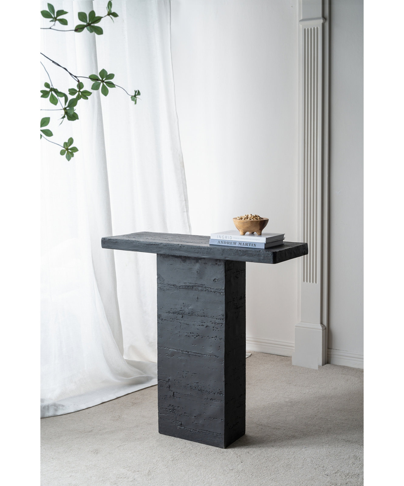 Mario Stone Single Coffee Table, Black