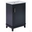 Petit meuble-lavabo moderne de 20 pouces avec lavabo en céramique - 20 * 14,5 * 33,3 pouces, rangement spacieux, 1 porte à fermeture douce-117021266