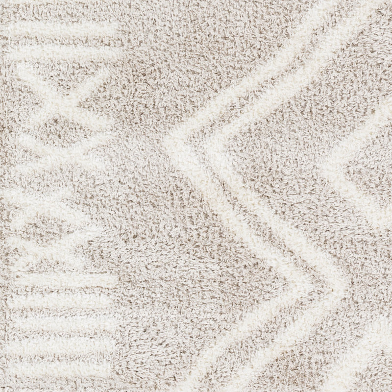 Tapis rectangulaire en polyester beige Agusti, Rectangle 6 pi 7 po x 9 pi