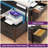 Kaedence L-Shaped Writing Desk, gaming desk with leds, office desk with outlets-579338259-579338268