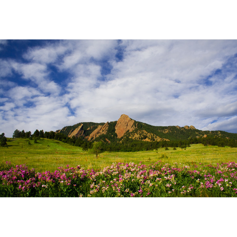 Boulder Flatirons - Photographie sur toile tendue, H 32 po x l 48 po x P 1,25 po