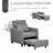 Convertible Sofa Lounger Chair Bed Multi-Functional Sleeper Recliner With Tufted Upholstered Fabric, Adjustable Angle Backrest, And Pillow