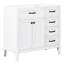 Base de meuble-lavabo de salle de bain 36 po seulement en blanc. Rangement de tiroir. Bois massif et style moderne. Autoportant. Base blanche requise. Tiroirs pour articles.-121099939