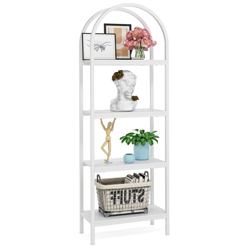 Owensby 70.9'' H X 23.6'' W 4-Tier Etagere Bookcase, White