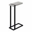 Table d'appoint, en forme de C, bout, côté, stratifié gris Snack, contemporain, moderne-1938628239