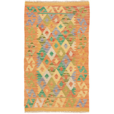 Rectangle 60 cm x 90 cm Wool Hand Woven Kilim