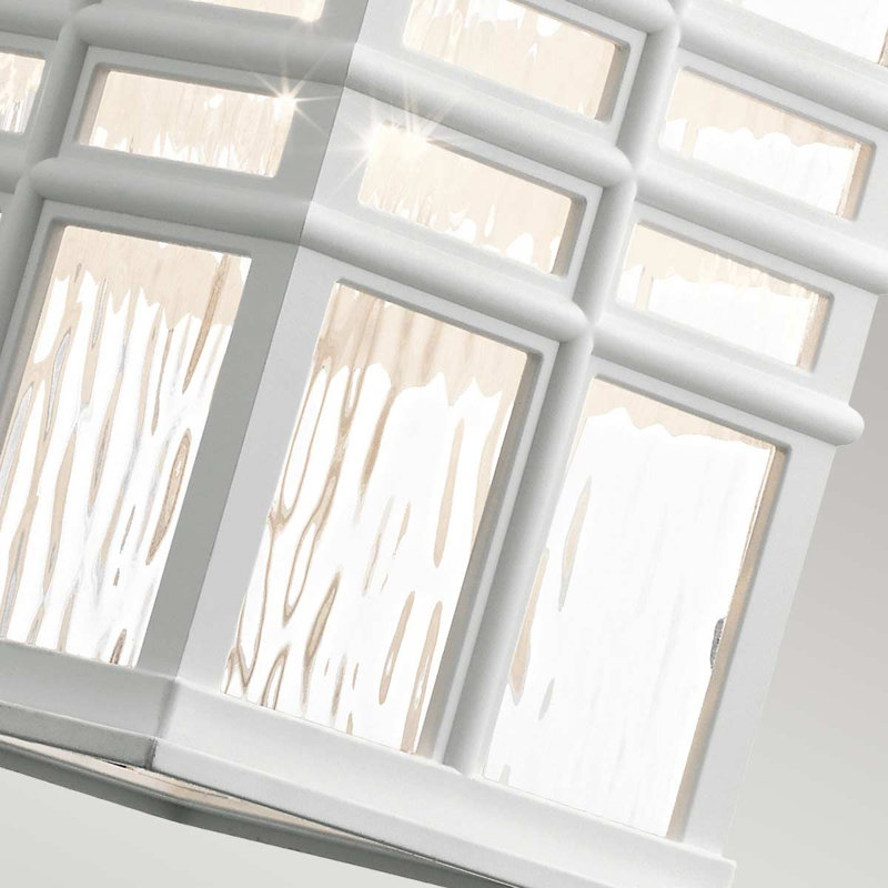 Kenwick Outdoor Wall Lantern, 35.9cm H x 20.3cm W x 22.8cm D, White