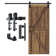 Sliding Standard Single Barn Door Hardware Kit with Handle and Floor Guide