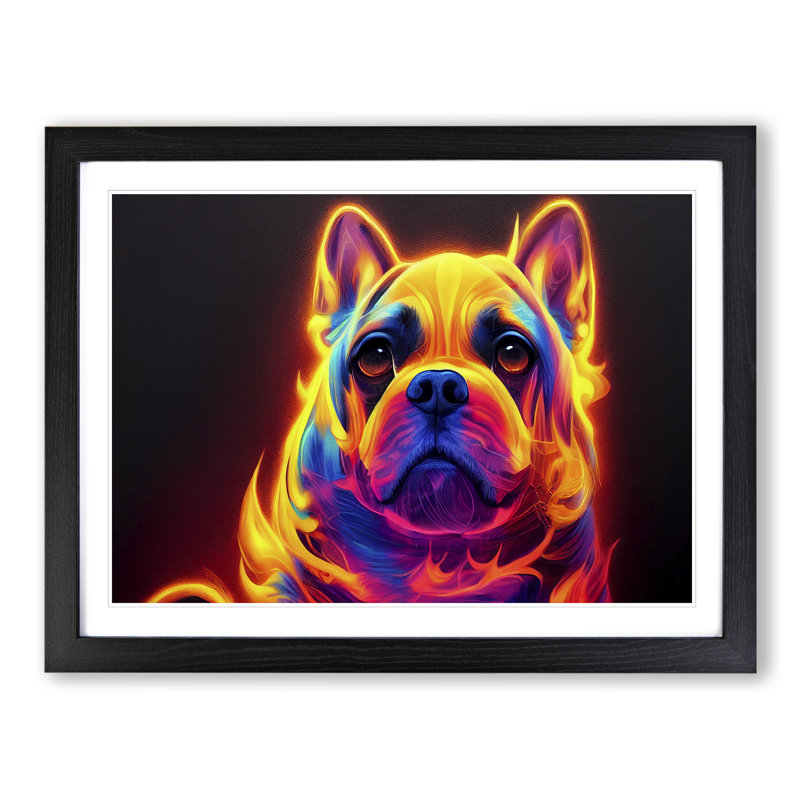 Dog Vol.4 - Single Picture Frame Print, Black, 34cm H x 46cm W x 2cm D