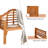 Earnest Outdoor 49 Inch Eucalyptus Wood Folding Bench with Backrest And Armrest