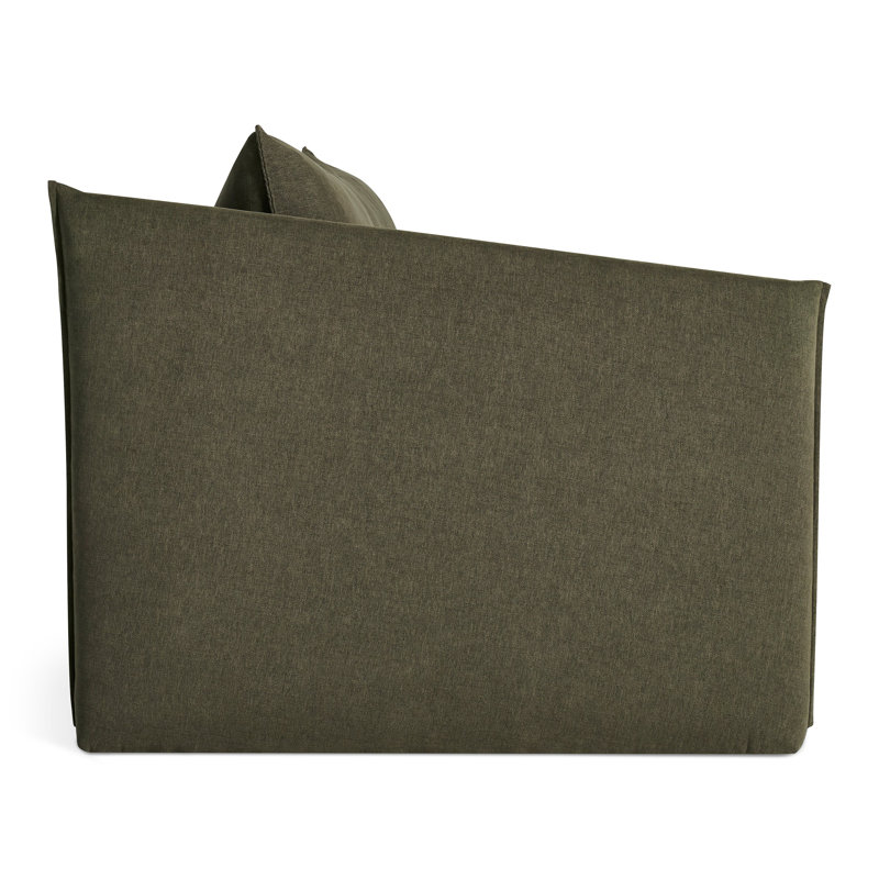 Softmore Sofa, Kvadrat Guest Fatigue Polyester, 34" H x 96" W x 40" D