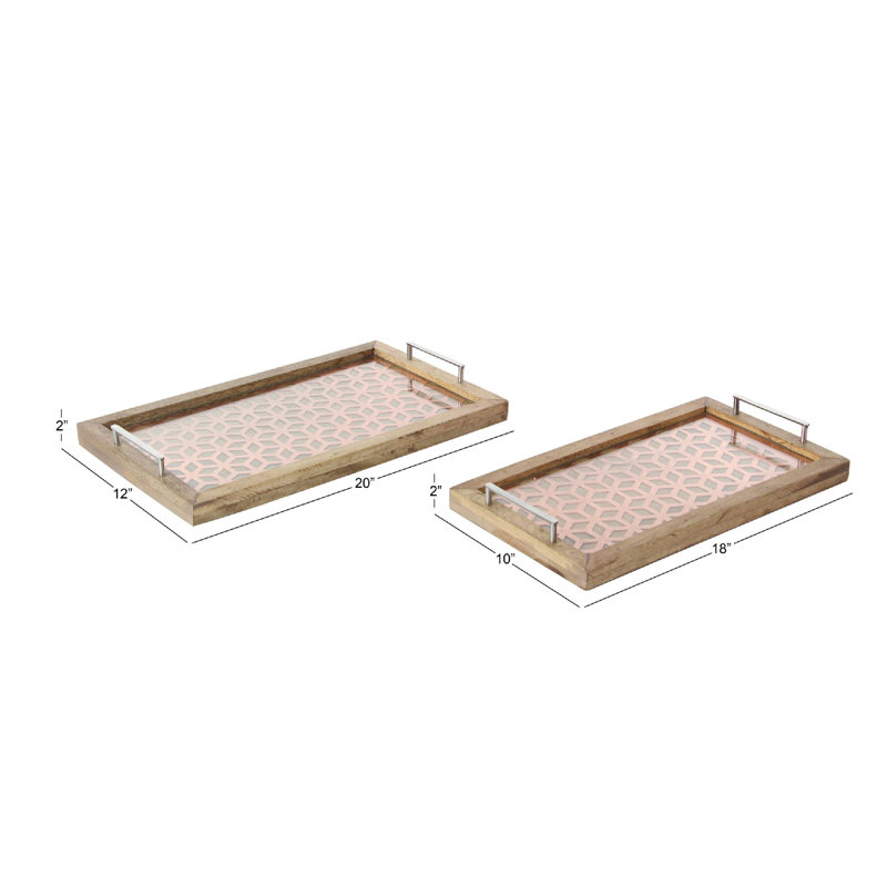 Ensemble de 2 plateaux Archibald