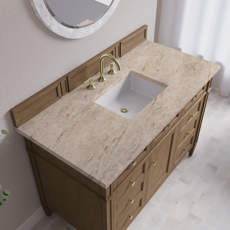 Brittany 48'' W Single Vanity, 8" Widespread, Pecan, Tajnar Eclos