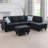 Halid Wide Sofa & Chaise with Ottoman-1589846993-1571242443