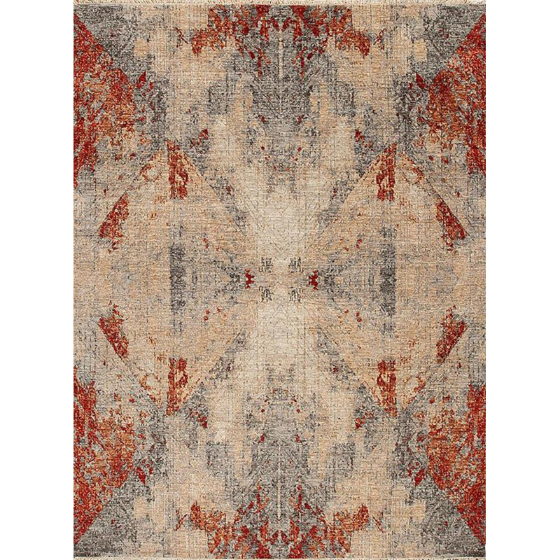 Shangri-La Hand Knotted Wool Indoor Rug, Rectangle 9' x 12'