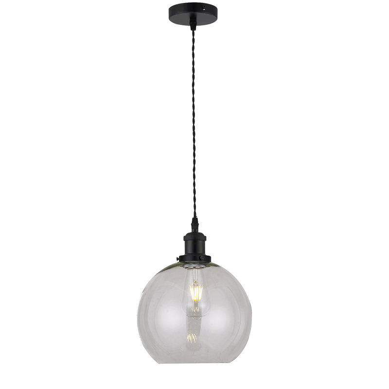 Gambier 1 - Light Sphere Pendant, Clear, Black