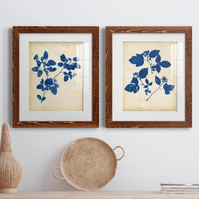 Toile encadrée Indigo Leaf Study