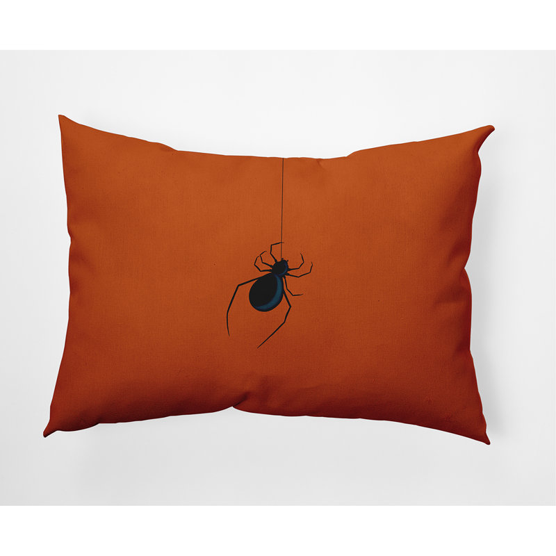 Eeek ! housse de coussin à imprimé fêtes/insert, 18 po x 18 po, Orange