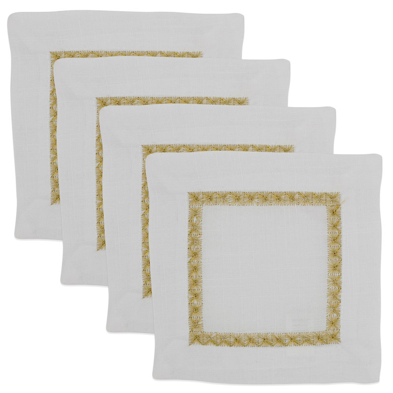 Aloway Mayer Cocktail 6" Napkin, Gold