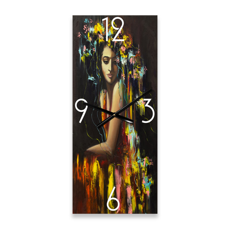 Horloge murale moderne Portrait d'une jeune femme, Petit