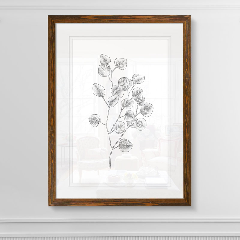 « eucalyptus sketch iii » par paul cezanne-cadre photo, reproduction d’art, Impression encadrée, érable