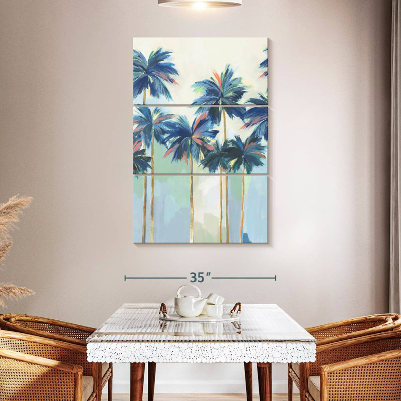 Harnek Sunset Teal Palms I