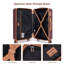 Ensemble de bagages 6 pièces, valise de voyage en ABS avec verrou TSA, rouge vin