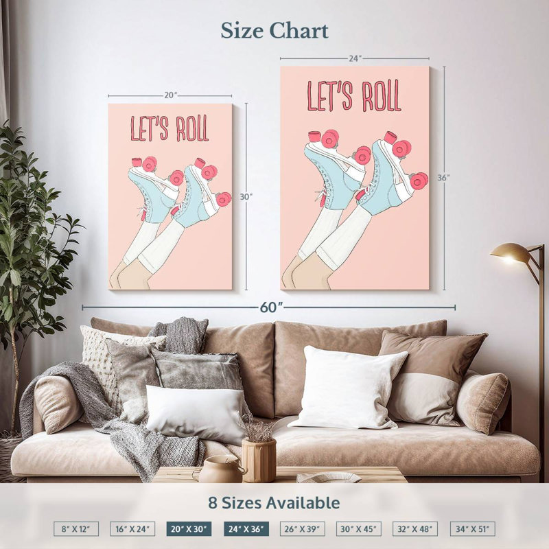 Senne Let's Roller Skate, 36" H x 24" W