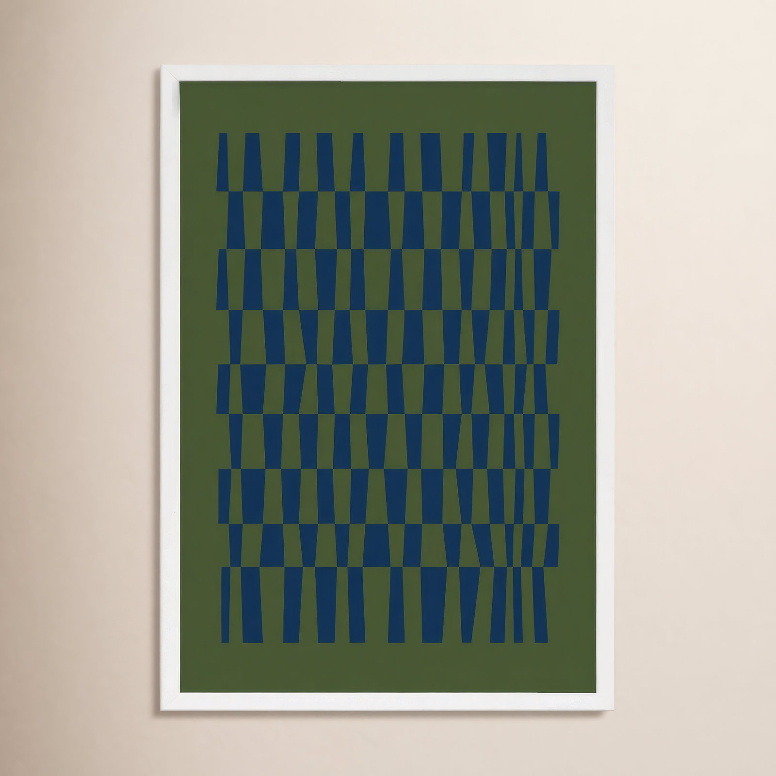 Vibrant Intersections 8 Print, White Framed, 25" H x 17.5" W