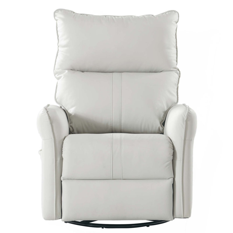 Rocking Recliner Chair,360 ° Swivel Nursery Rocking Chair,Glider Chair,Modern Small Rocking Swivel Recliner Chair For Bedroom,Living Room Chair Home Theater Seat,Side Pocket