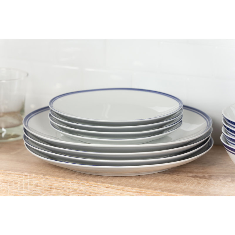 Callison 16 Piece Dinnerware Set, Service for 4, Jay Blue