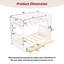 Lit plateforme simple en bois massif avec échelles et deux tiroirs de rangement