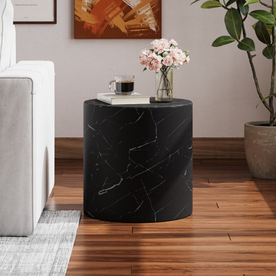 Table d'appoint d'extérieur en béton léger Belsy - Conception cylindrique lisse