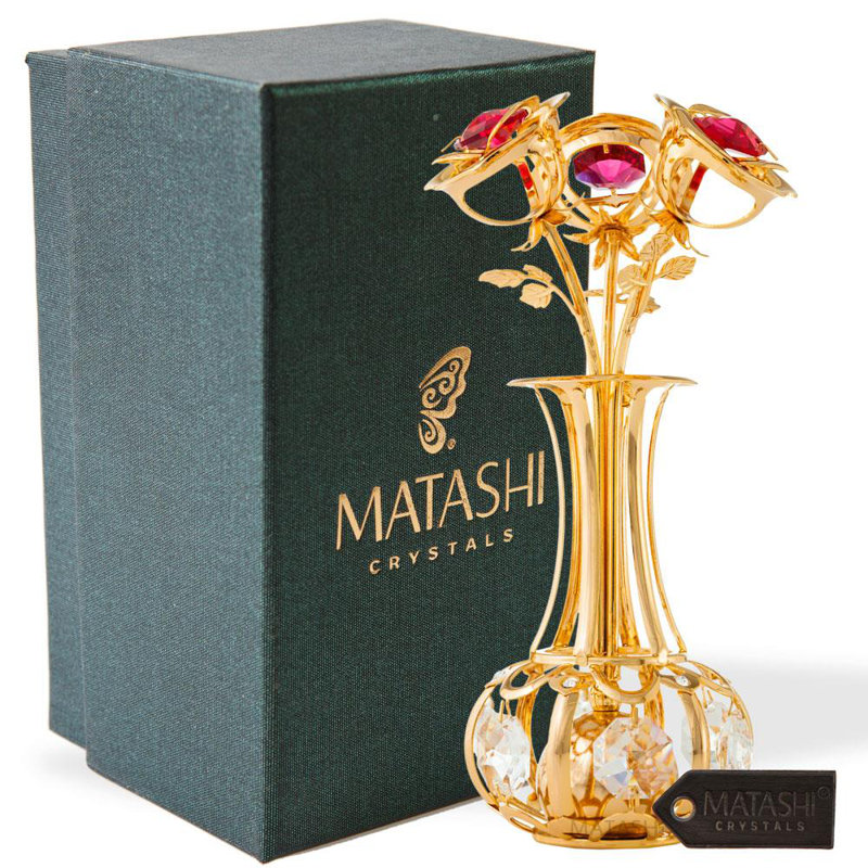 Landscape & Nature Figurines & Sculptures, Gold/Red