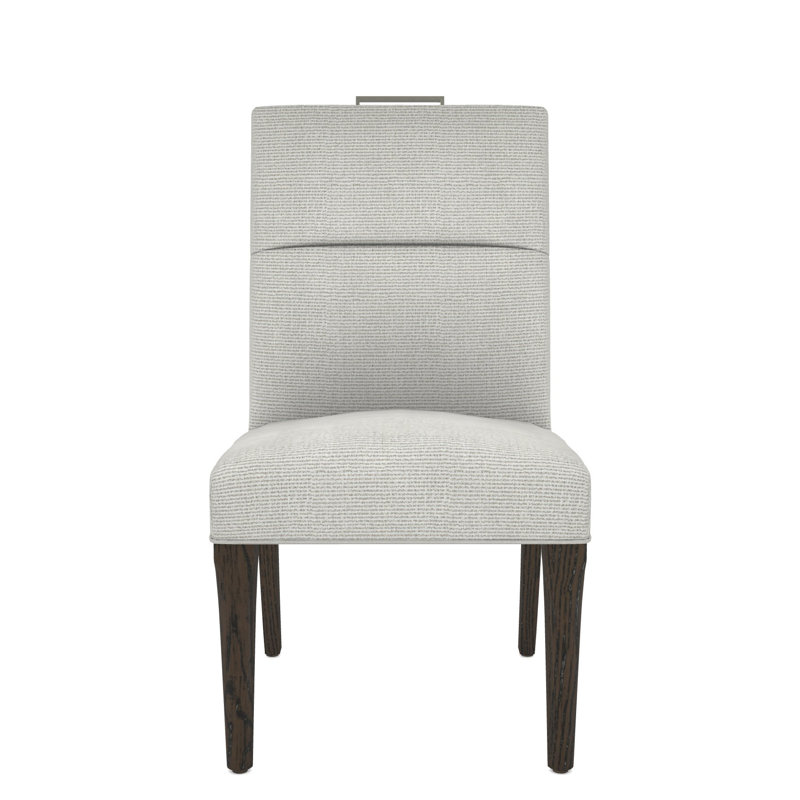 Thom Filicia Home Fabric Tight Back Side Chair, Havana, Worthy Snow