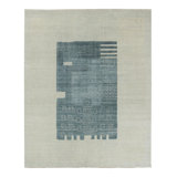 Hand Knotted Silk Geometric Area Rug