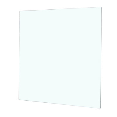 Plateau de table carré en verre trempé de 39,3 x 39,3 pouces (100 x 100 cm), épaisseur 3/8 pouce (9,5 mm), design épuré, aspect clair, élégant et fonctionnel, couleur principale