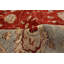 Tapis en laine rouge/ivoire 9 pi 3 po x 12 pi 1 po one-of-kind à la main-noué la 2010 ushak Sareen