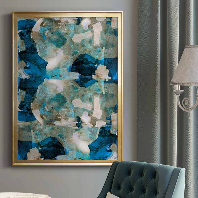 Impasto II, reproduction d'art encadrée, Or, H 42,5 po x l 30,5 po x P 1 po