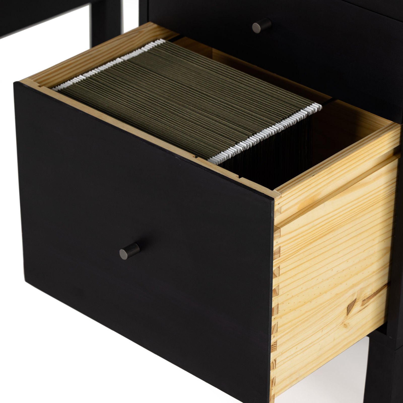 Kenzie Executive Desk, Black Wash Poplar